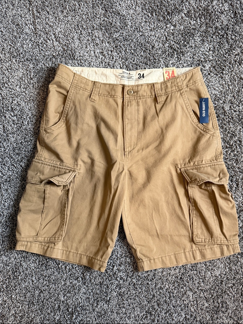 NWT Old Navy Men’s Broken-In Cargo Shorts